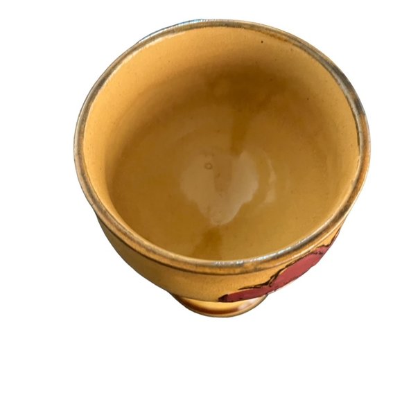 Vintage Set of 6 Glazed Ceramic/Pottery Goblets - Picture 2 of 4